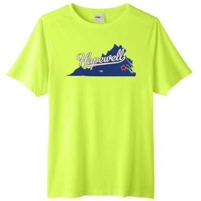 Hopewell Virginia Va Map Tall Fusion ChromaSoft Performance T-Shirt