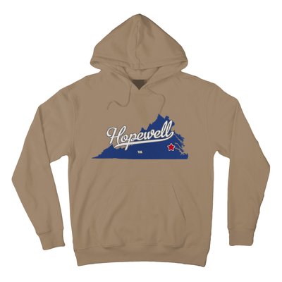 Hopewell Virginia Va Map Hoodie