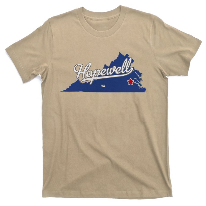 Hopewell Virginia Va Map T-Shirt