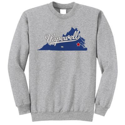 Hopewell Virginia Va Map Sweatshirt