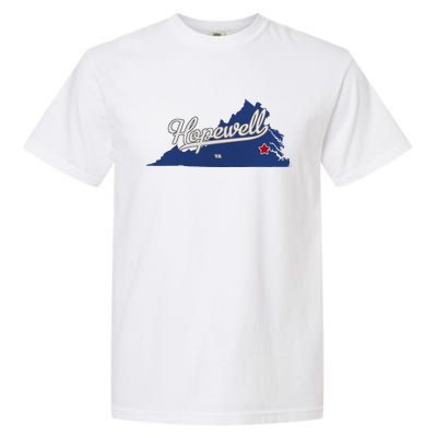 Hopewell Virginia Va Map Garment-Dyed Heavyweight T-Shirt