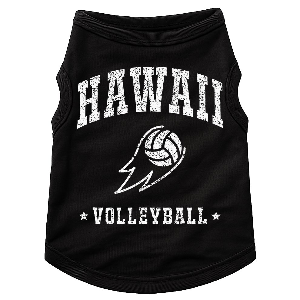 Hawaii Volleyball Vintage Volleyball Lover Doggie Tank