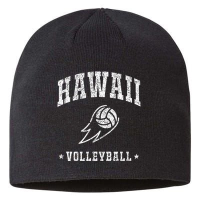 Hawaii Volleyball Vintage Volleyball Lover Sustainable Beanie