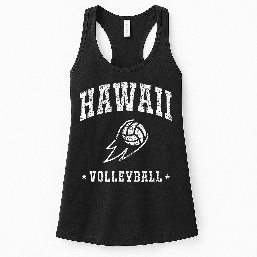 Hawaii Volleyball Vintage Volleyball Lover Womens Tank Top