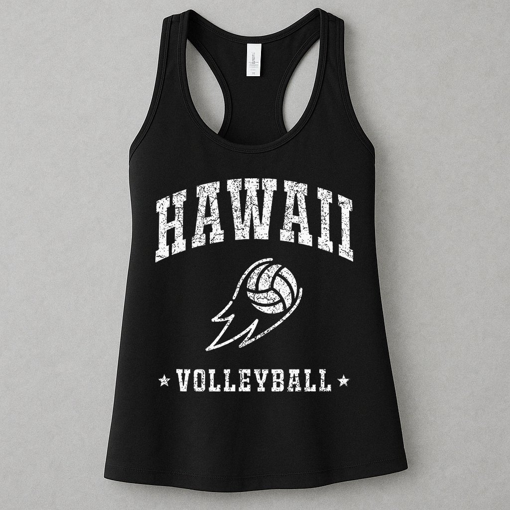 Hawaii Volleyball Vintage Volleyball Lover Womens Tank Top