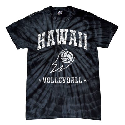 Hawaii Volleyball Vintage Volleyball Lover Tie-Dye T-Shirt