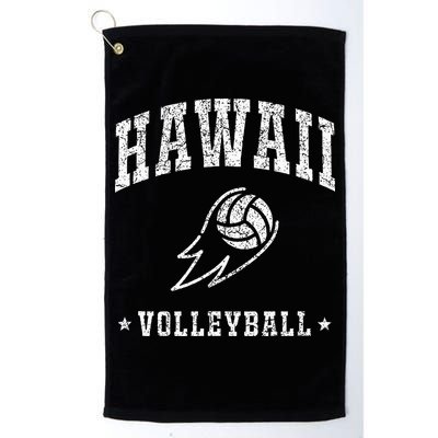 Hawaii Volleyball Vintage Volleyball Lover Golf Towel