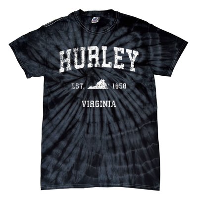 Hurley Virginia VA Vintage Athletic Sports Design Tie-Dye T-Shirt