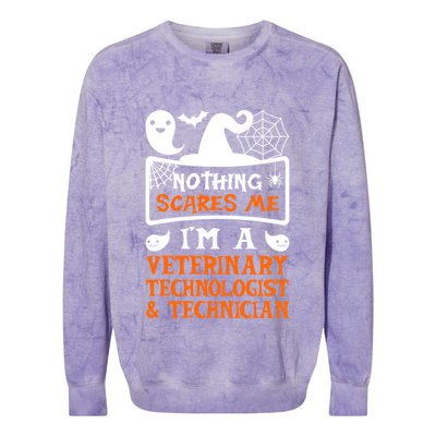 Halloween Vampire Veterinary Technologist And Technician Gift Colorblast Crewneck Sweatshirt