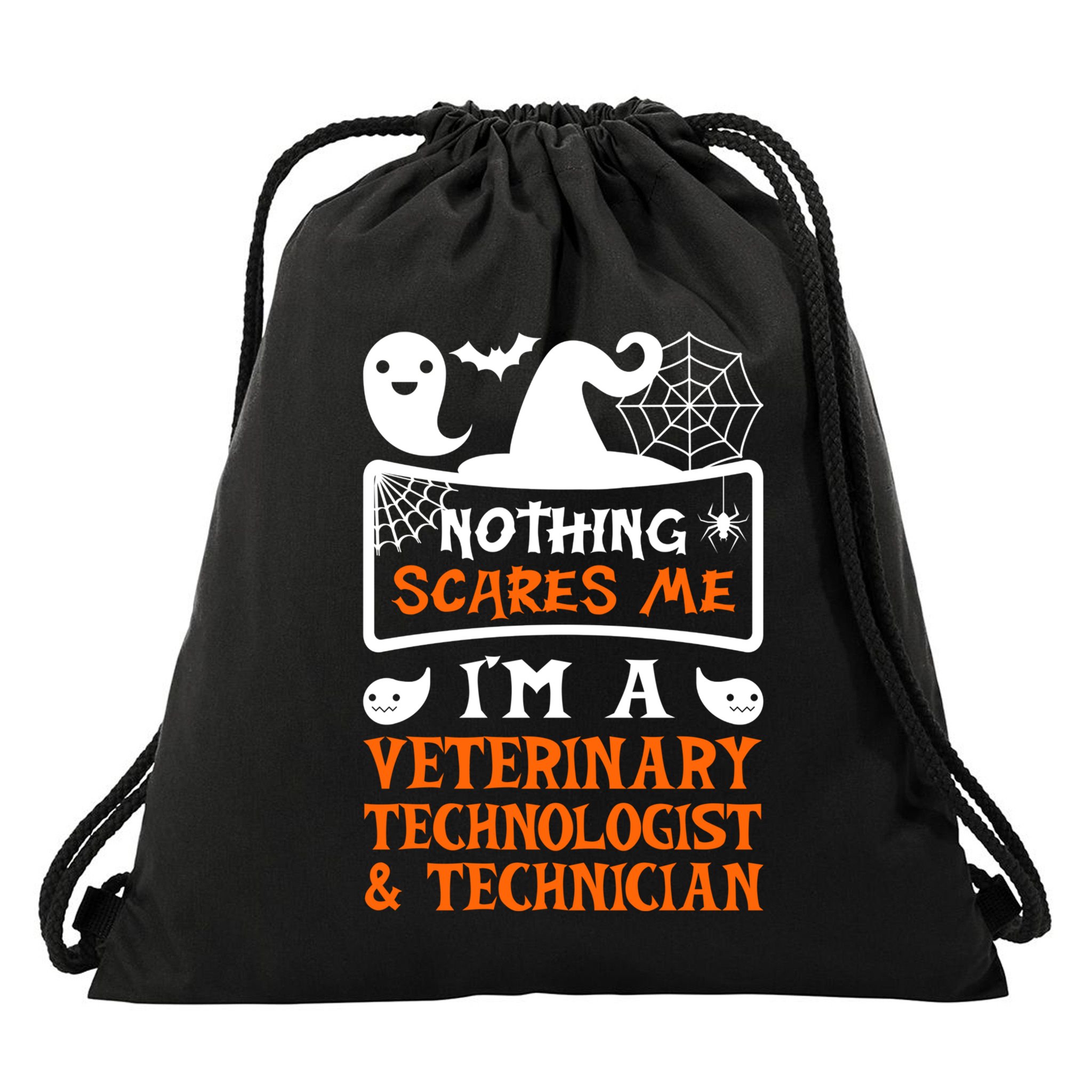 Halloween Vampire Veterinary Technologist And Technician Gift Drawstring Bag
