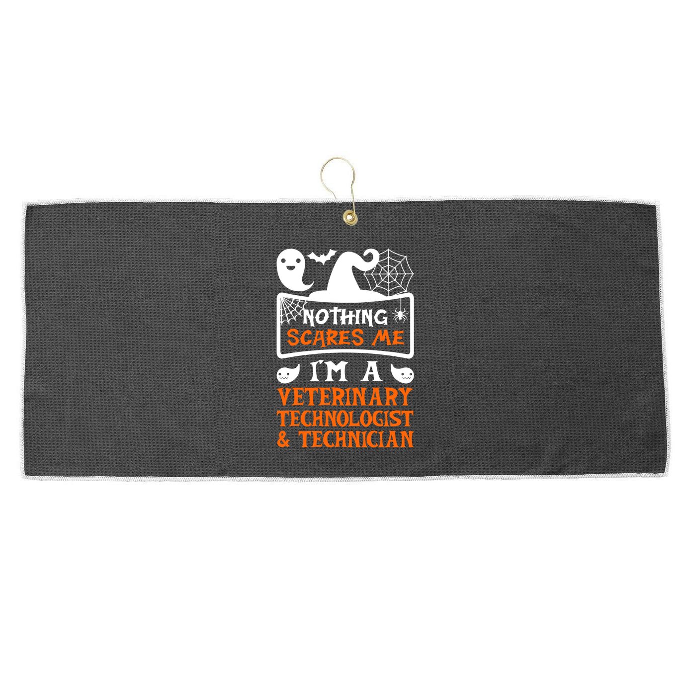 Halloween Vampire Veterinary Technologist And Technician Gift Large Microfiber Waffle Golf Towel