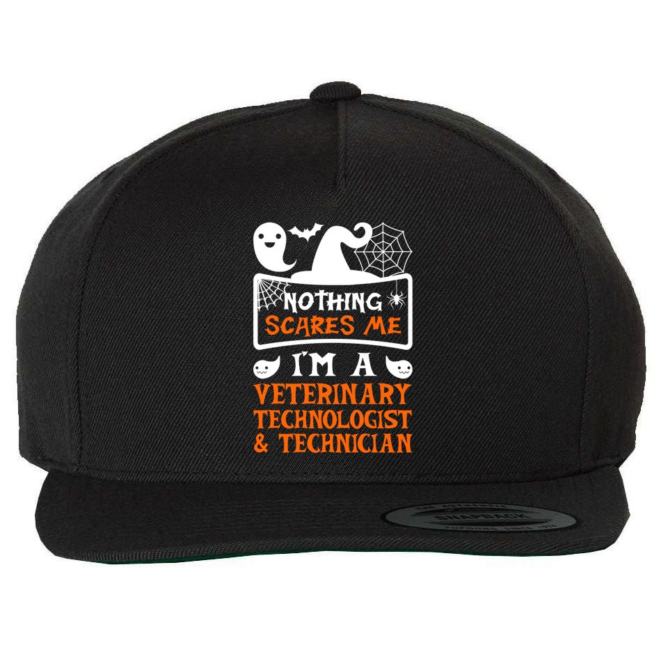 Halloween Vampire Veterinary Technologist And Technician Gift Wool Snapback Cap