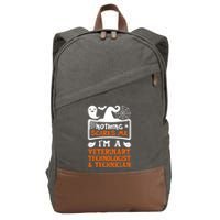 Halloween Vampire Veterinary Technologist And Technician Gift Cotton Canvas Backpack