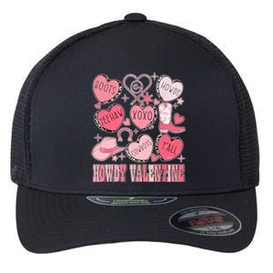 Howdy Valentine Western Valentines Cowgirl Flexfit Unipanel Trucker Cap