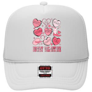 Howdy Valentine Western Valentines Cowgirl High Crown Mesh Back Trucker Hat