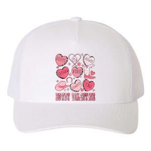 Howdy Valentine Western Valentines Cowgirl Yupoong Adult 5-Panel Trucker Hat