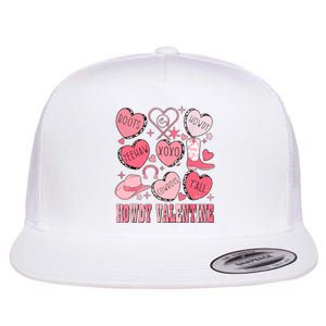 Howdy Valentine Western Valentines Cowgirl Flat Bill Trucker Hat