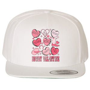 Howdy Valentine Western Valentines Cowgirl Wool Snapback Cap