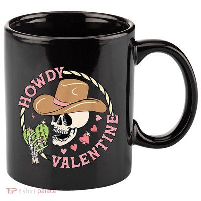 Howdy Valentine Western Cowboy Hat Southern Cowgirl 11oz C Handle Ceramic Mug