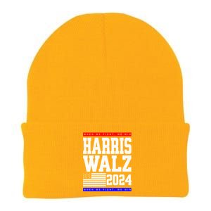 Harris Vp Walz Election Dnc Democrats Presidential Funny Gift Knit Cap Winter Beanie