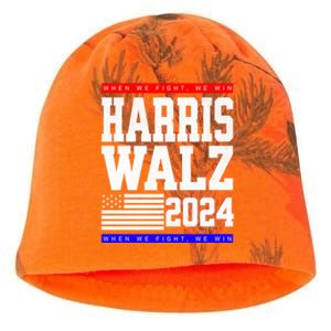 Harris Vp Walz Election Dnc Democrats Presidential Funny Gift Kati - Camo Knit Beanie