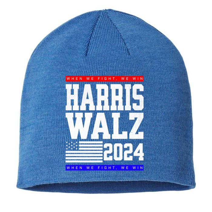 Harris Vp Walz Election Dnc Democrats Presidential Funny Gift Sustainable Beanie