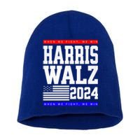 Harris Vp Walz Election Dnc Democrats Presidential Funny Gift Short Acrylic Beanie