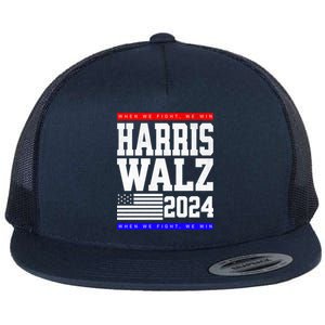 Harris Vp Walz Election Dnc Democrats Presidential Funny Gift Flat Bill Trucker Hat