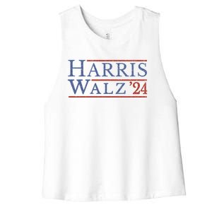 Harris Vp Walz For President 2024 Tim Meaningful Gift Women's Racerback Cropped Tank