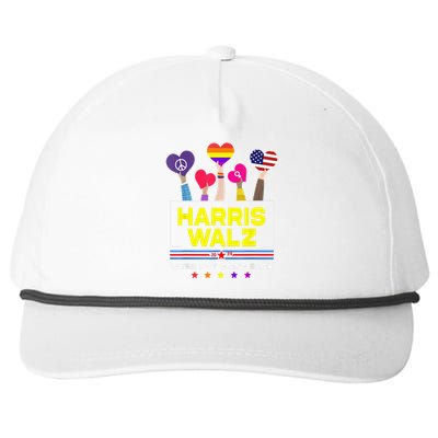 Harris Waltz 2024 Election Kamala Harris Tim Walz Waltz Snapback Five-Panel Rope Hat