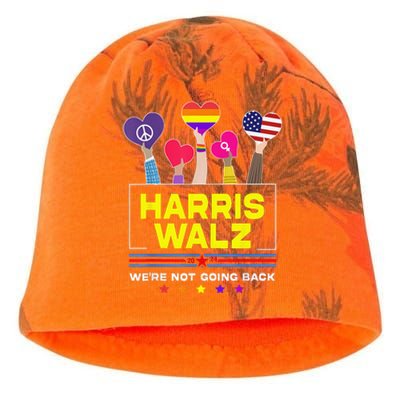 Harris Waltz 2024 Election Kamala Harris Tim Walz Waltz Kati - Camo Knit Beanie