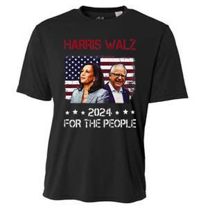 Harris Walz 2024 President American Flag Kamala Harris Waltz Cooling Performance Crew T-Shirt