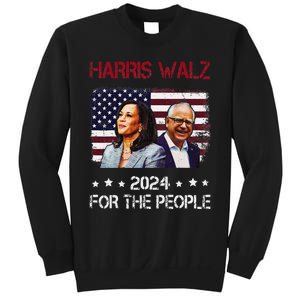 Harris Walz 2024 President American Flag Kamala Harris Waltz Sweatshirt