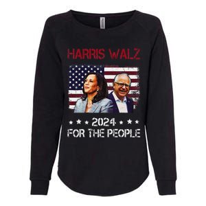 Harris Walz 2024 President American Flag Kamala Harris Waltz Womens California Wash Sweatshirt