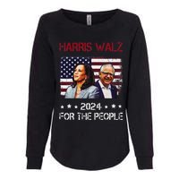 Harris Walz 2024 President American Flag Kamala Harris Waltz Womens California Wash Sweatshirt