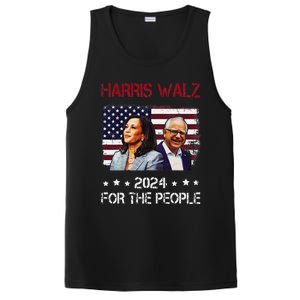 Harris Walz 2024 President American Flag Kamala Harris Waltz PosiCharge Competitor Tank