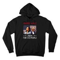 Harris Walz 2024 President American Flag Kamala Harris Waltz Tall Hoodie