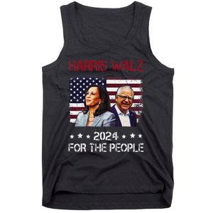 Harris Walz 2024 President American Flag Kamala Harris Waltz Tank Top