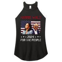 Harris Walz 2024 President American Flag Kamala Harris Waltz Women's Perfect Tri Rocker Tank