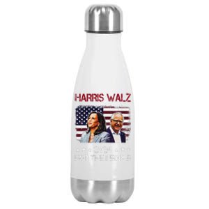 Harris Walz 2024 President American Flag Kamala Harris Waltz Stainless Steel Insulated Water Bottle