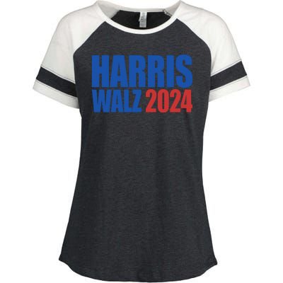 Harris Walz 2024 Election Political Enza Ladies Jersey Colorblock Tee