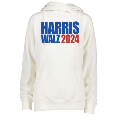 Harris Walz 2024 Election Political Womens Funnel Neck Pullover Hood