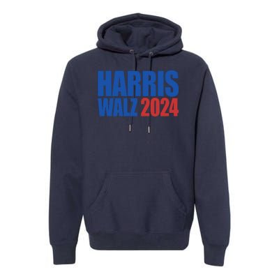 Harris Walz 2024 Election Political Premium Hoodie