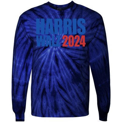 Harris Walz 2024 Election Political Tie-Dye Long Sleeve Shirt