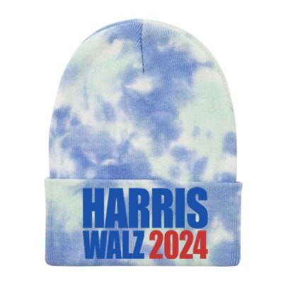 Harris Walz 2024 Election Political Tie Dye 12in Knit Beanie