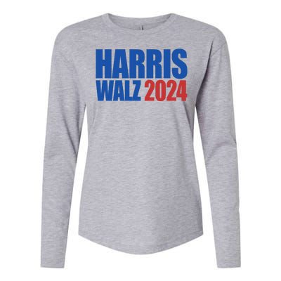 Harris Walz 2024 Election Political Womens Cotton Relaxed Long Sleeve T-Shirt