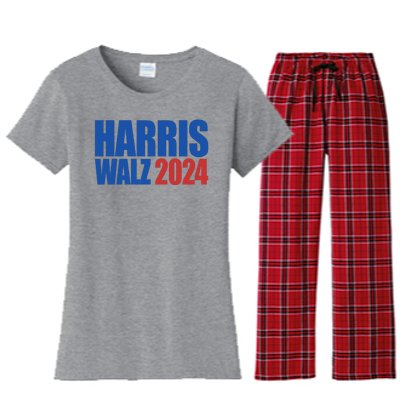 Harris Walz 2024 Election Political Women's Flannel Pajama Set