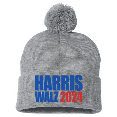 Harris Walz 2024 Election Political Pom Pom 12in Knit Beanie