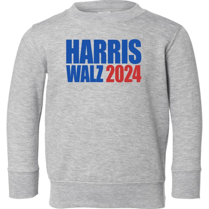 Harris Walz 2024 Election Political Toddler Sweatshirt