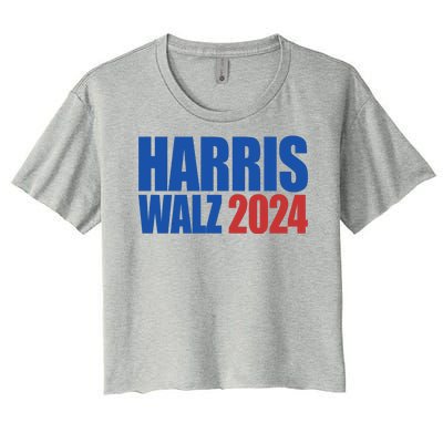 Harris Walz 2024 Election Political Women's Crop Top Tee